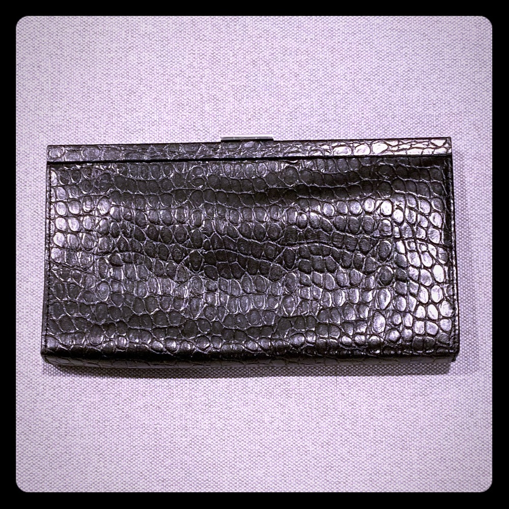 BANANA REPUBLIC Faux Crocodile Envelope Clutch